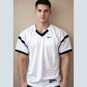 Nike Football Jersey White Black SIZE XL  FITS Large